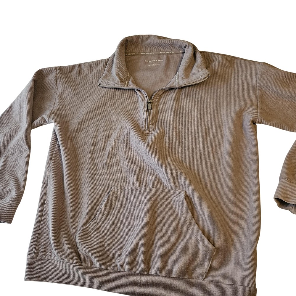 Marc New York Sweater‎ Mens Small Half Zip Pullover Waffle Knit Pocket Casual
